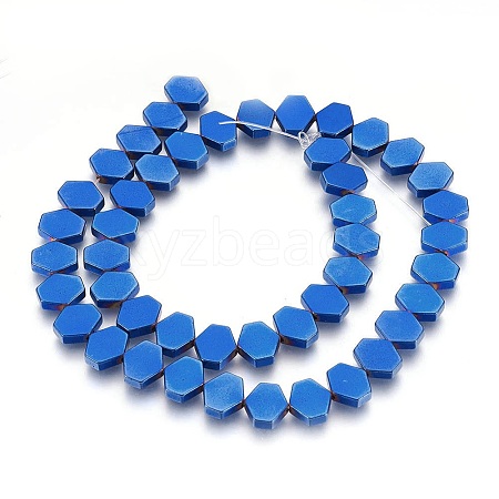 Electroplated Non-magnetic Synthetic Hematite Beads Strands G-P392-K06-1