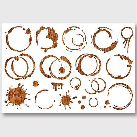 PET Hollow Out Drawing Painting Stencils DIY-WH0424-003-1