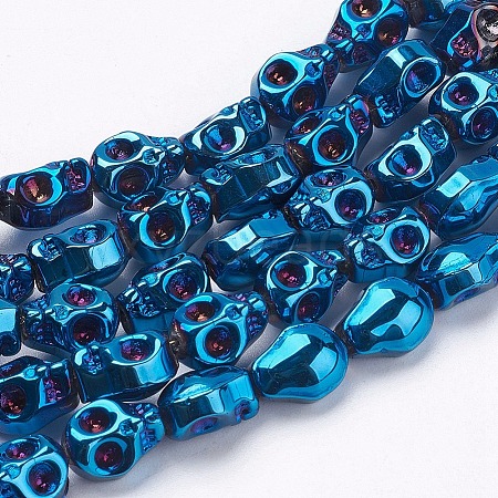 Electroplate Glass Beads Strands GLAA-K035-A-FP03-1