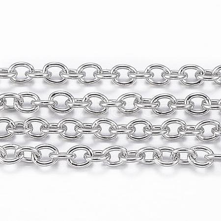 Tarnish Resistant 304 Stainless Steel Cable Chains CHS-H009-04P-1