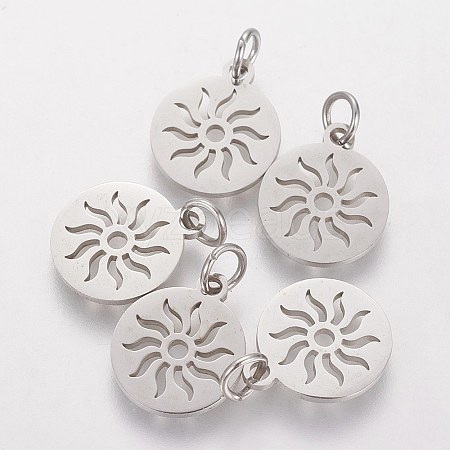 Non-Tarnish 304 Stainless Steel Pendants X-STAS-Q201-T449S-1