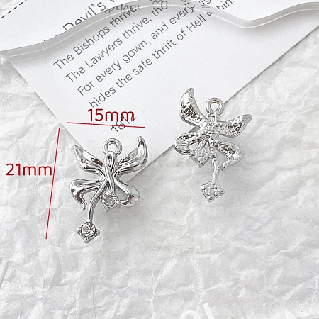 Platinum Alloy Rhinestone Pendants PW-WG48519-09-1