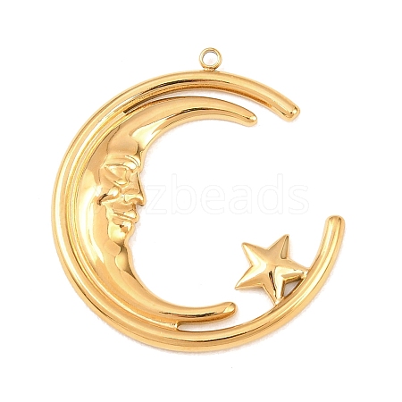 304 Stainless Steel Pendants STAS-H248-02G-1