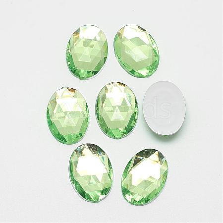 Acrylic Rhinestone Flat Back Cabochons GACR-Q011-13x18-11-1