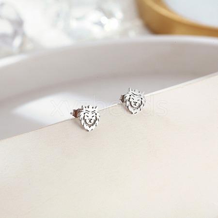 Non-Tarnish 304 Stainless Steel Stud Earrings for Women FU7169-2-1