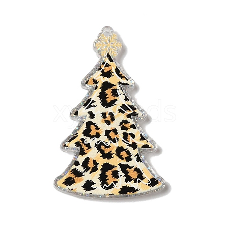 Christmas Tree Acrylic Pendants OACR-L018-01E-1