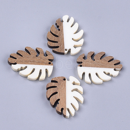 Resin & Walnut Wood Pendants X-RESI-S358-57A-1