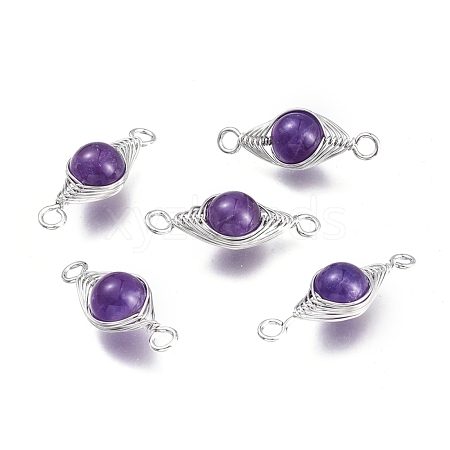 Natural Amethyst Links Connectors X-G-K305-A02-P-1