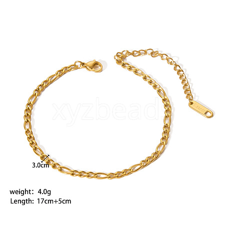 Stylish Titanium Steel  Figaro Chain Bracelets for Women XR9988-5-1