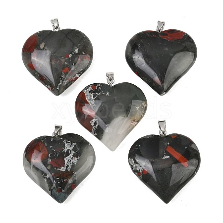 Natural African Bloodstone Pendants GG-K002-04K-1