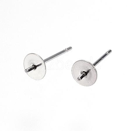 Tarnish Resistant 304 Stainless Steel Stud Earring Findings STAS-D448-089P-5mm-1