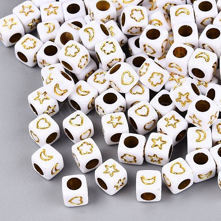 Opaque Acrylic Beads SACR-Q001-09A-1