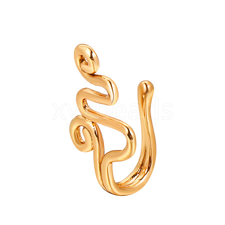 Curve Shape Brass Clip-on Nose Septum Rings WG32032-27-1