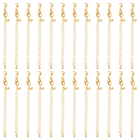 20 Sets Long-Lasting Plated Brass Chain Extender KK-UN0006-17-1
