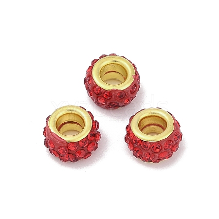 Alloy Rhinestone Clay Pave Beads ALRI-D300-04G-16-1