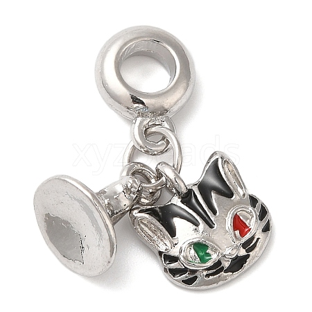 Rack Plating Alloy Enamel European Dangle Charms PALLOY-S189-10P-1