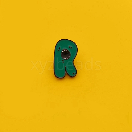 Letter Alloy Enamel Brooches PW-WG3ADD6-18-1