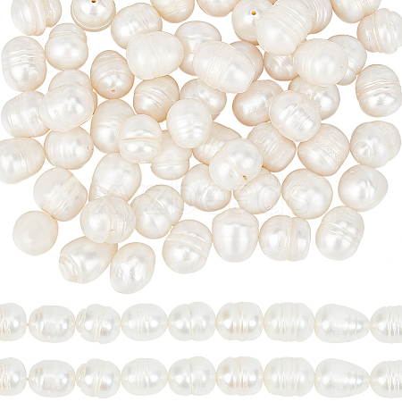 SUNNYCLUE 2 Strands Natural Cultured Freshwater Pearl Beads Strands PEAR-SC0001-10-1