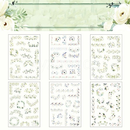 Vintage Plant Collage European Floral Border PW-WGA3304-03-1