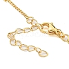 Brass Micro Pave Clear Cubic Zirconia Pendant Necklaces NJEW-M220-02G-3