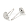 Rack Plated Heart Brass Stud Earrings for Women EJEW-Z048-08P-2