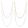 16Pcs 4 Style 304 Stainless Steel Chain Necklaces NJEW-TAC0026-1