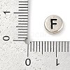925 Sterling Silver Flat Round with Letter Beads LS-STER-G044-01AS-F-3