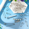 85Pcs 5 Styles Iron Kilt Pins IFIN-TADJ0001-01-5