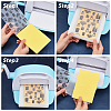 Globleland 9Pcs 9 Patterns Plastic Fondant Stencil DIY-GL0001-54-5