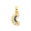 Brass Micro Pave Cubic Zirconia Pendants KK-S510-10G-1