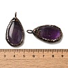 Natural Amethyst Pendants G-K381-05R-02-3