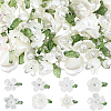80Pcs 8 Styles Acrylic Flower Pendants PALLOY-SC0001-19-1