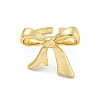 Rack Plated Brass Bowknot Open Cuff Ring for Women RJEW-Z039-06G-2