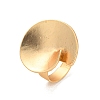 Matte Gold Alloy Adjustable Rings for Women LS-RJEW-K260-07F-2