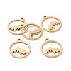 201 Stainless Steel Laser Cut Pendants STAS-S105-T901-2G-3