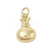 Lucky Bag Rack Plating Brass Pendants KK-Z074-33G-1