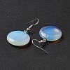 Opalite Flat Round Dangle Earrings EJEW-D188-03P-01-4