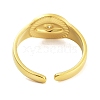 Real 18K Gold Plated 304 Stainless Steel Open Cuff Rings for Women RJEW-B061-01G-02-3