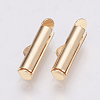 Brass Slide On End Clasp Tubes KK-Q747-11F-KC-1