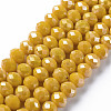 Electroplate Glass Beads Strands EGLA-T025-01B-2