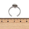 304 Stainless Steel Cuff Ring Components STAS-D372-07P-02-3
