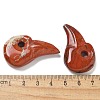 Natural Red Jasper Carved Pendants G-H089-01F-3