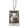 Non-Tarnish 304 Stainless Steel Tarot Pendant Necklaces NJEW-A026-01P-02-1