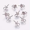 Tarnish Resistant 201 Stainless Steel Peg Bails Pendants for Half-driled Beads X-STAS-K148-12B-1