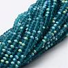 Half AB Color Plated Faceted Rondelle Glass Bead Strands EGLA-L007-F07-4mm-1