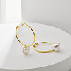 Brass Heart Hoop Earrings EJEW-A121-13G-1