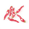 6Pcs Brass Enamel Pendants KK-SW0001-08D-3