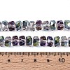 Electroplate Transparent Glass Beads Strands X-EGLA-N022-04A-D04-4