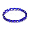 4mm Prism Faceted Rondelle Glass Beaded Stretch Bracelets for Women EH2213-8-1