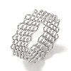 Non-Tarnish 304 Stainless Steel Wave Finger Rings for Women RJEW-G315-07E-P-1